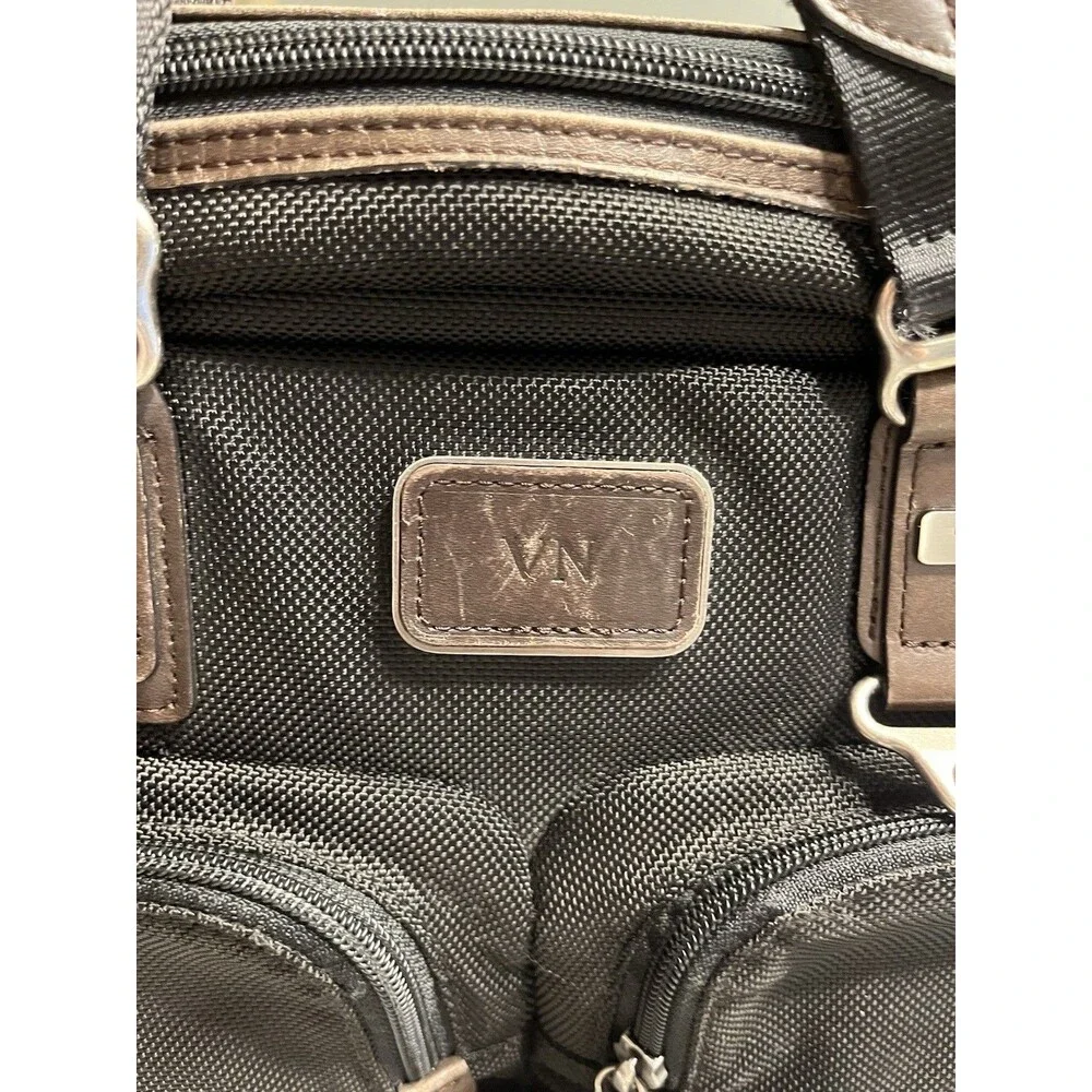 TUMI Alpha Bravo McNair Slim Briefcase Black Ballistic Nylon Leather 22611HKH